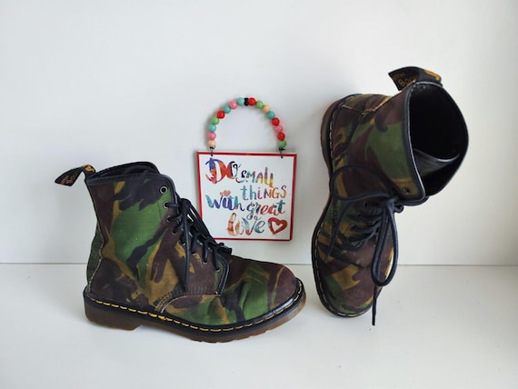 Dr Martens 1460 Army Camo England Vintage Ankle Boots UK10 EU45 Etsy UK