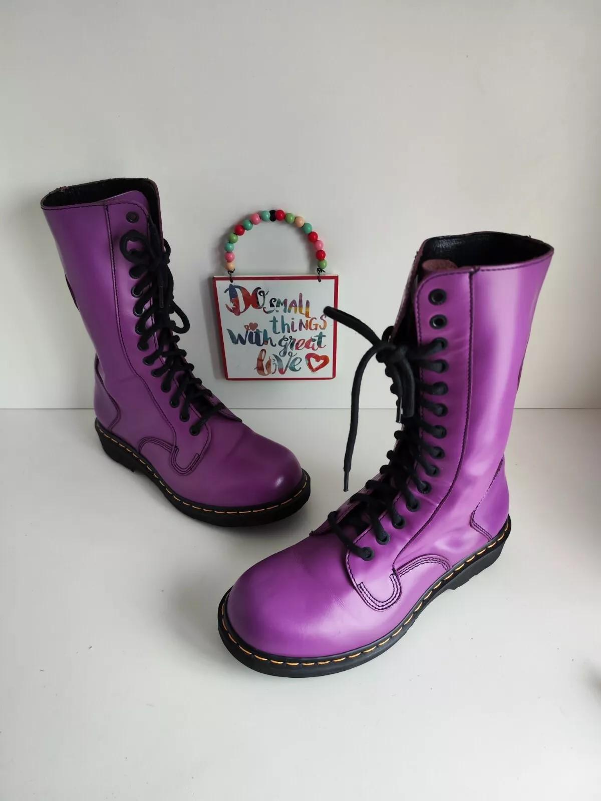 Men's Dr Martens 9813 Dms Purple Platform Midcalf Boots Men's Dr Martens 9813 Dms Purple Platform Midcalf Boots