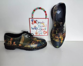 美品　Dr.Martens D’ANTONIO RENAISSANCE Dr MARTENS 1460 8 Hole Museum D'antonio Renaissance Hogarth