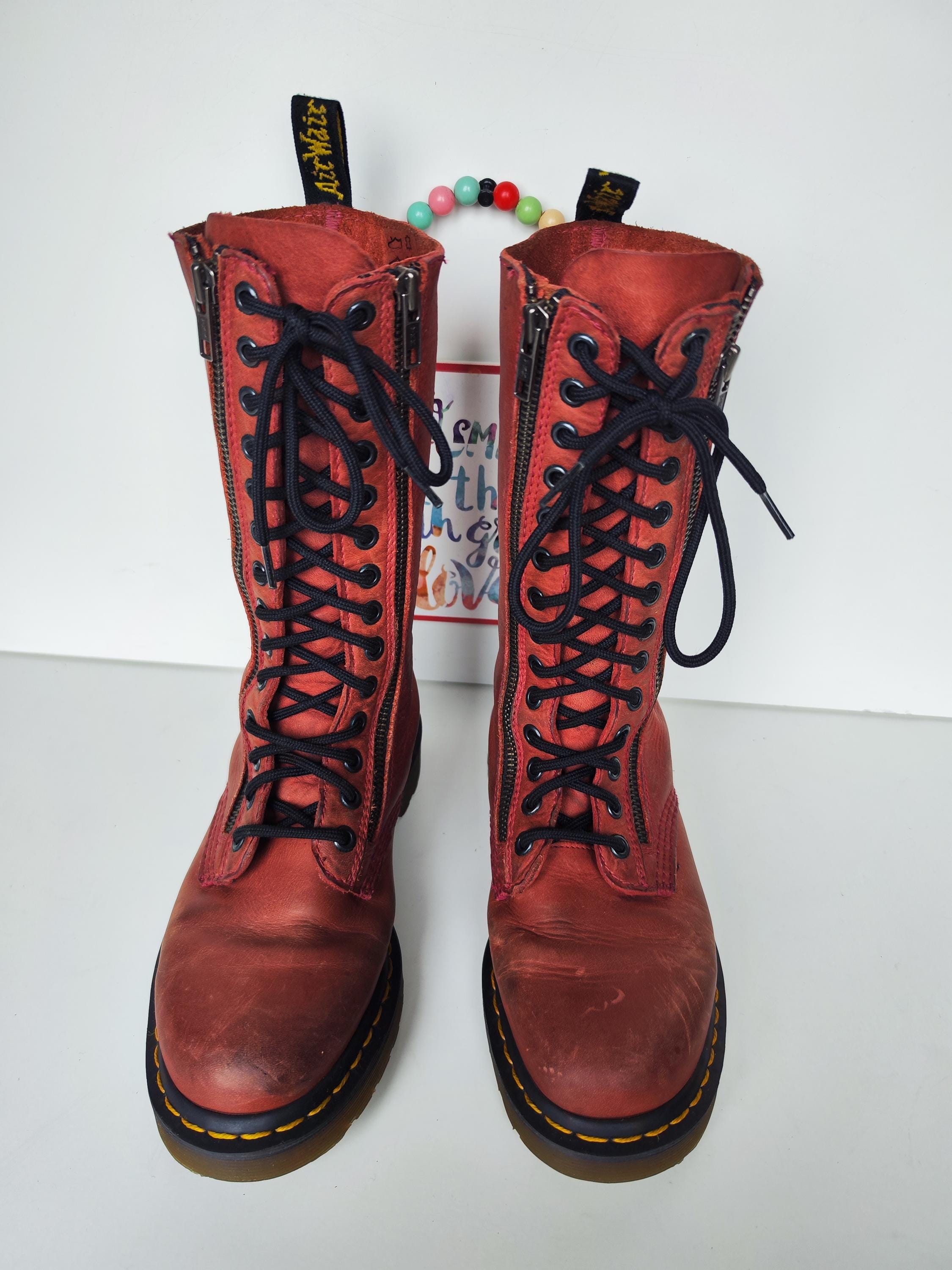Dr Doc Martens 9733 Double 2 Zip 14 Hole Cherry Oxblood Red Dr Doc Martens 9733 Double 2 Zip 14 Hole Cherry Oxblood Red