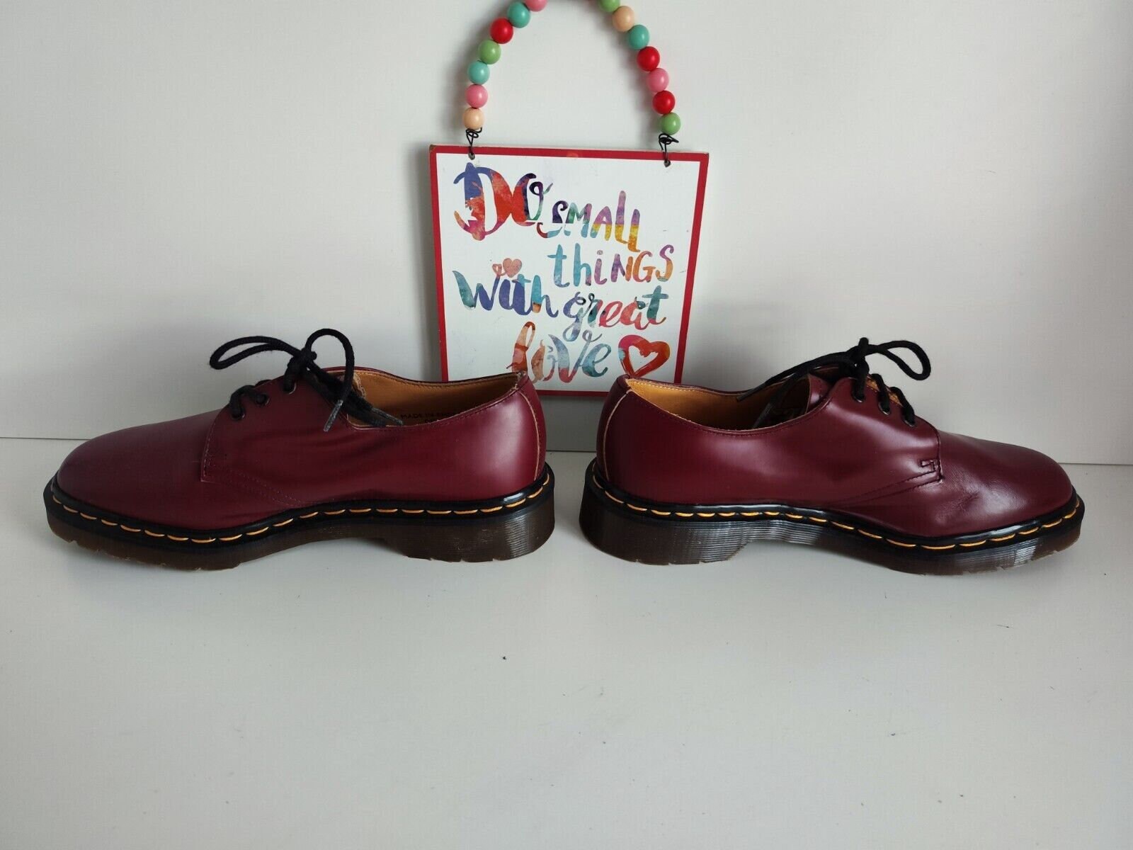 Dr. Martens 1461 3 Eye Oxford England Vintage Oxblood Cherry Red