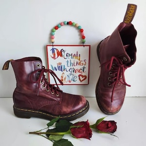 Dr Martens 1460 8 hole cherry red arcadia shiraz ankle boots UK 3 EU 36 US 5