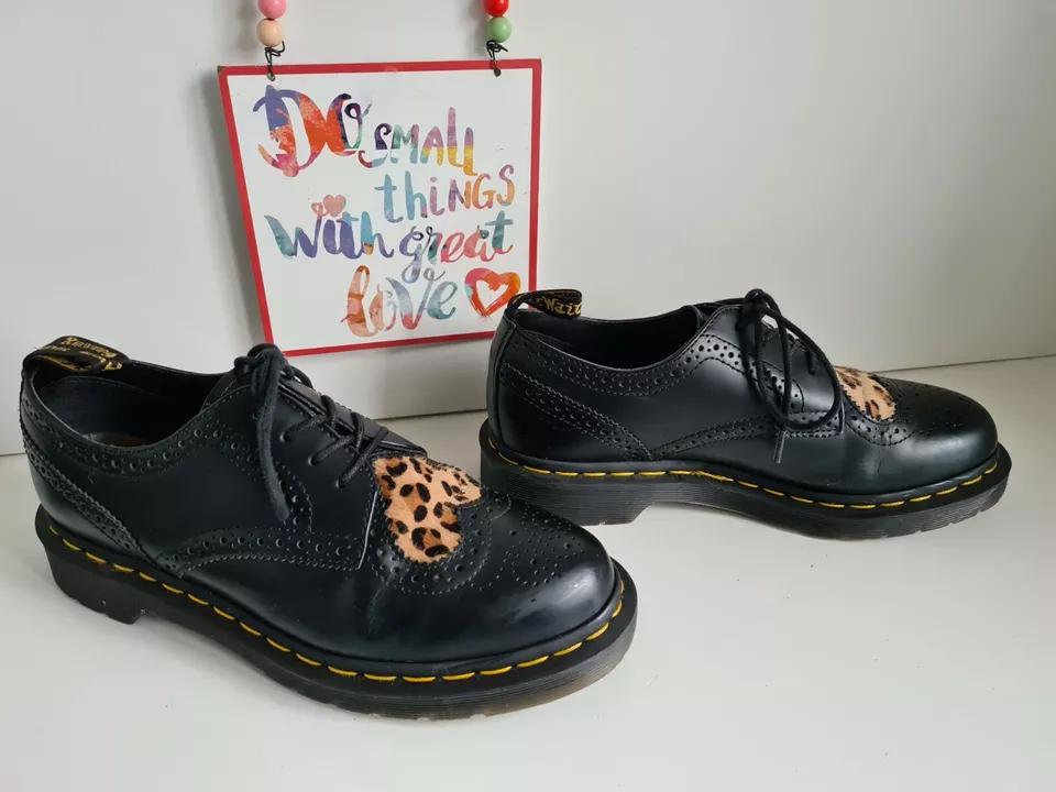Dr Doc Martens 1461 Bentley II Joyce Heart Shoes Leopard Panther