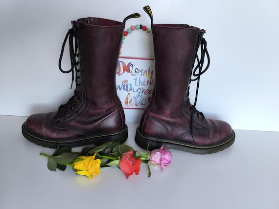 美品　ドクターマーチン　9733 W　ダブルサイドジップレザー14ホールブーツ ドクターマーチン 9733 ダブル2ジップ 14ホール ミッドカーフ