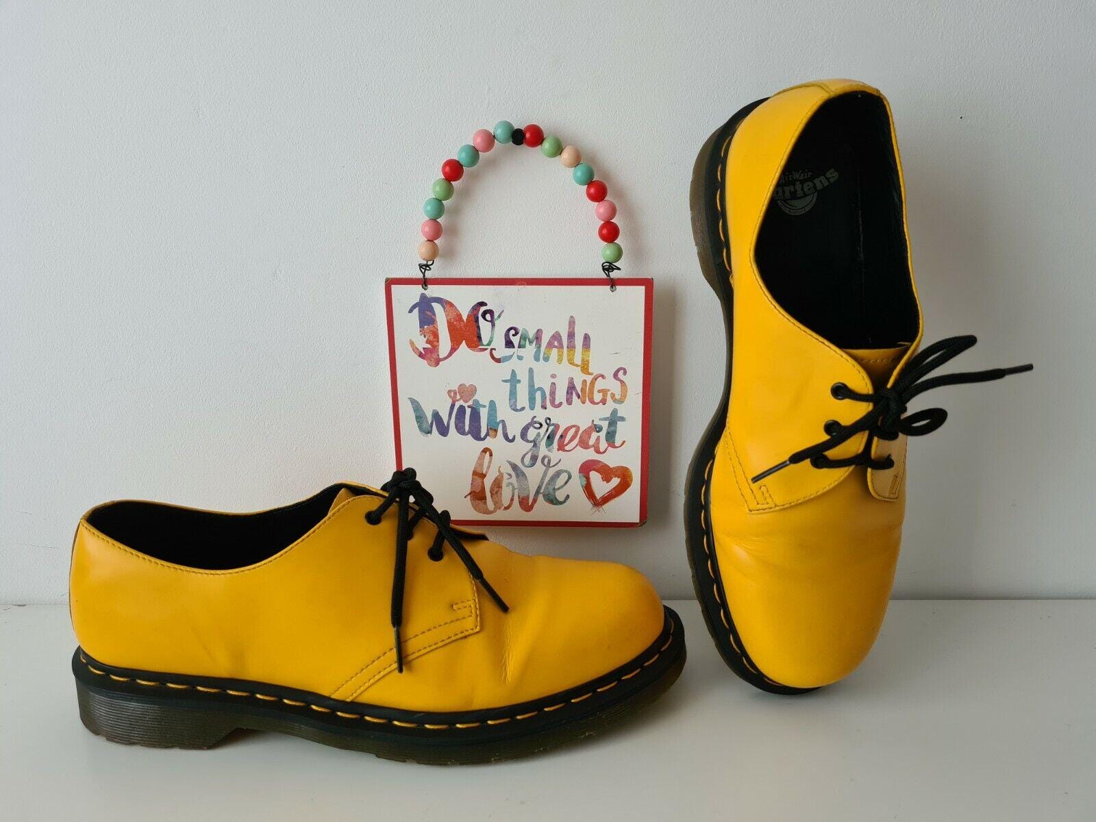 Dr martens 1461 yellow laces sale