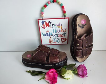 Dr Martens Trevin brown stud platform chunky sole sandals UK3 US5 EU36