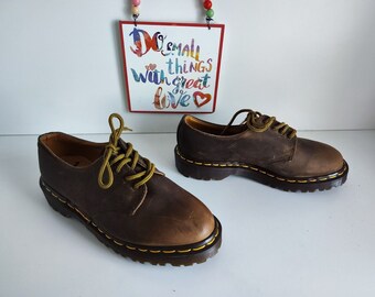 ★人気★【Dr.Martens】★1461 3-EYE vintage brow.n★ Dr Martens 1461 3 Eye Brown Shoes Crazy Horse Gaucho England