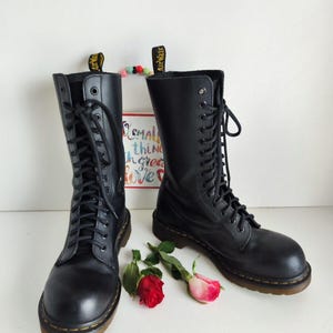Dr Martens 1914 black mid calf 14 eye 10113 metal toe boots UK 5 EU 38 US 7