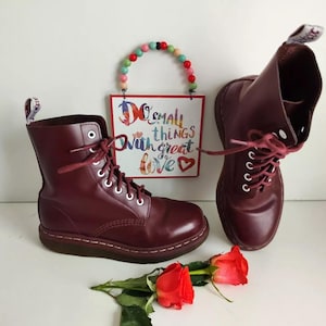 Dr Martens Pascal 1460 cherry red ankle boots 8 hole UK5 EU 38 US 7