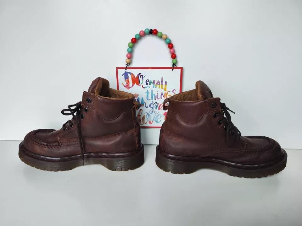 Dr Martens Dms Brown 8057 Vintage England Platform Boots UK5  display picture 3