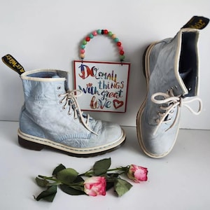 Dr martens 1460 8 hole pascal blue ankle boots UK7 EU41 US9