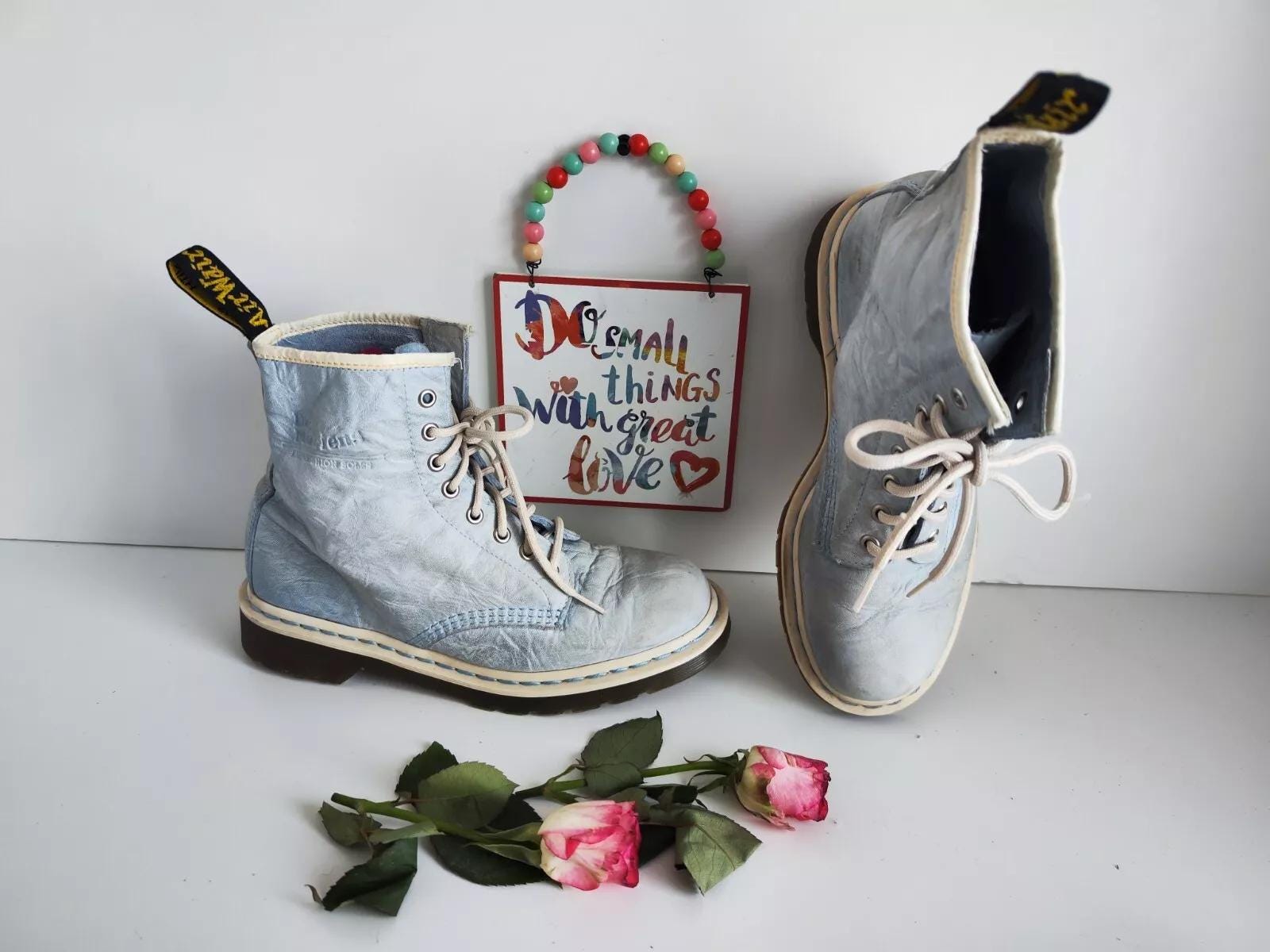 Dr Martens 1460 8 Hole Pascal Blue Ankle Boots UK7 EU41 US9 - Etsy