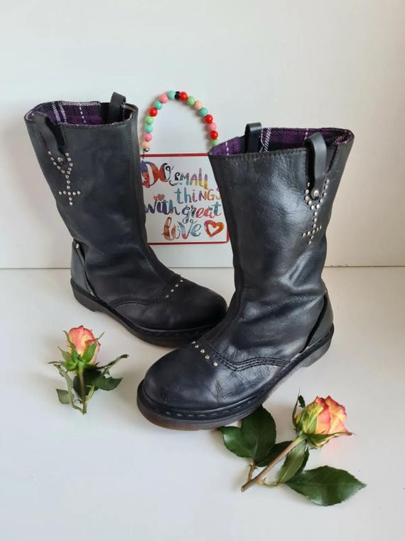 Doc marten calf high boots online