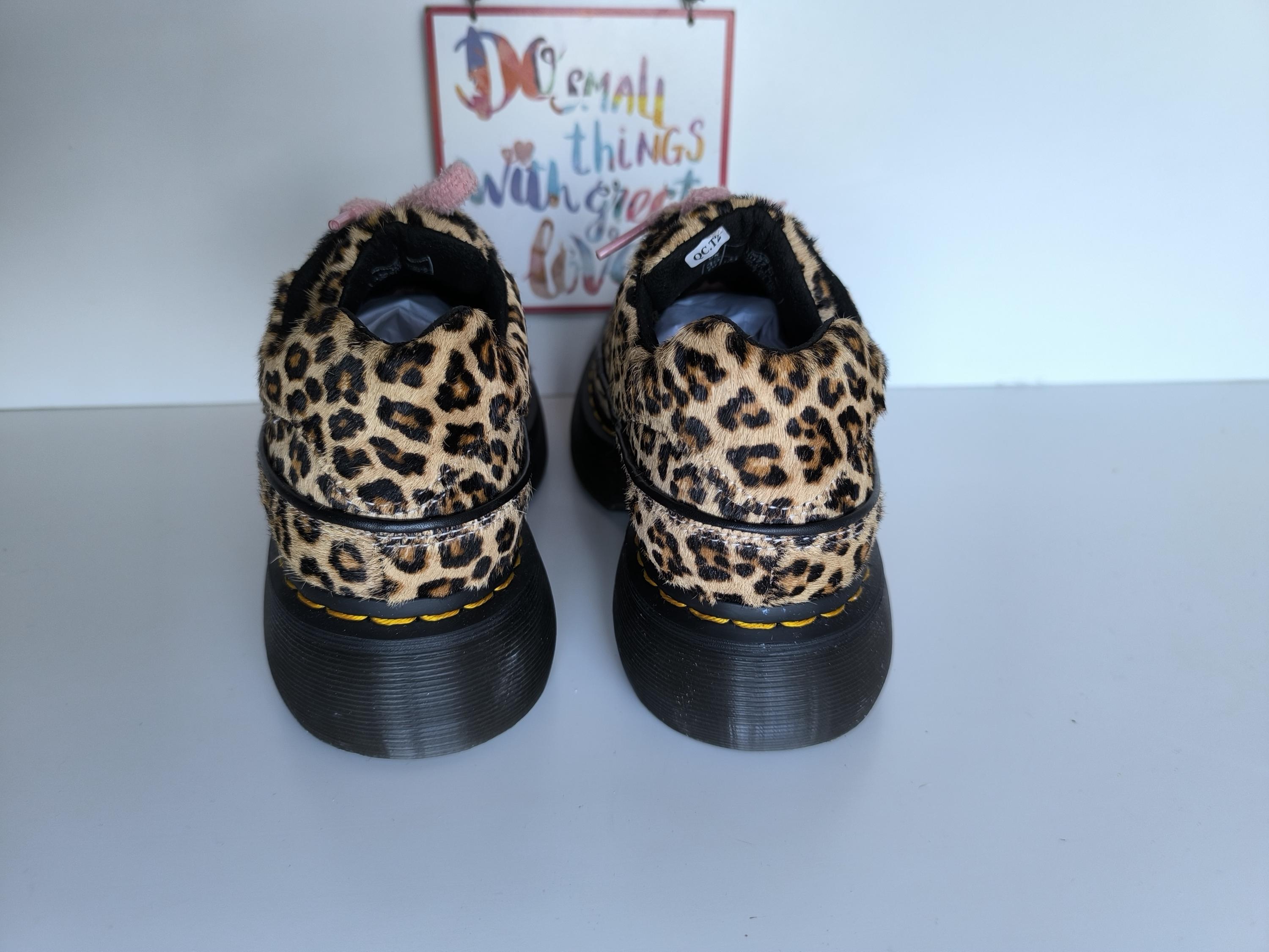 New Dr Martens BUZZ 5i Leopard Print Shoes Sneakers Platform Women