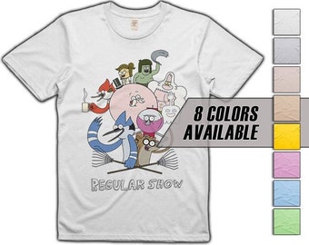 Regular Show V1 movie T shirt 8 colors 8 sizes S-5XL vintage look soft cotton T shirt