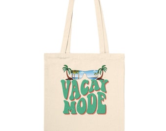 Tote Bag vacay mode, Tote Aesthetic Bag Market Bag Tote Bag Pattern Canvas Bag Shoulder Bag Shopping Bag