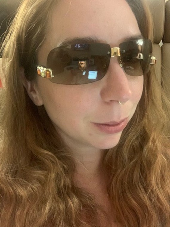 Authentic Versace Sunglasses - Made in Italy - Amber Stones  display picture 1