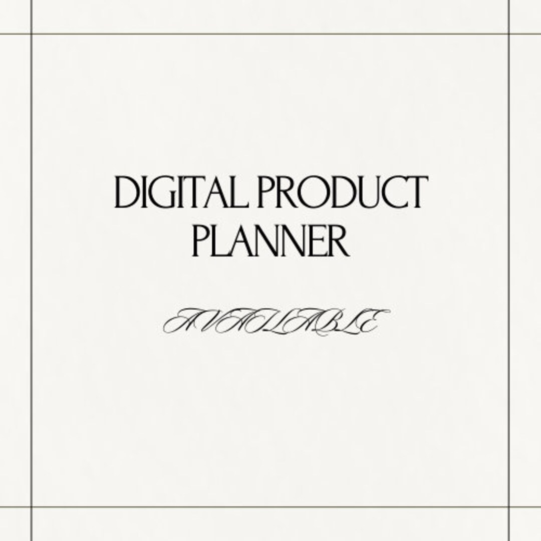 Digital Product Planner - Etsy