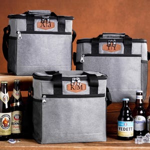 Sac isotherme à bière personnalisé avec gravure, porte-bières monogrammé, cadeau pour garçon d'honneur, cadeau pour enterrement de vie de garçon