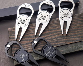 Gepersonaliseerde golfsprinkler, gegraveerde balmarkering, flesopener, roestvrijstalen golfaccessoire