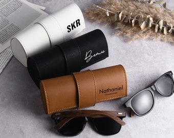 Personalized Mens Wooden Sunglasses with Leather Box,Unisex Sunglasses,Groomsmen Sunglasses,Best Man Gift,Groomsmen Gift Idea,Bachelor Party