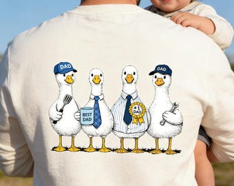 Grappige heren papa digitaal, vaderdag gans shirtontwerp, gans vader png, geschatte datum papa T-shirt, vaderdag png, cadeau voor vaders, cadeau voor papa