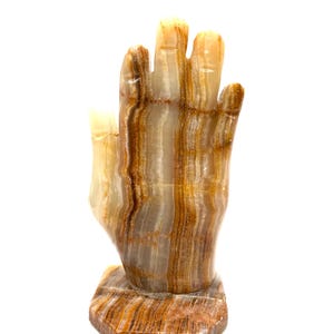 Vintage Mid-Century Onyx Alabaster Single Hand Bookend