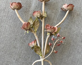 Beautiful rose three candle candelabra