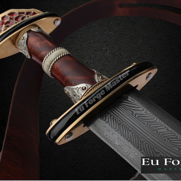 Sutton Hoo Anglo Saxon, Viking blade, sword belt attachment, Hand Forged Viking Sword, Medieval Sword, Long Sword With Amazing Scabbard