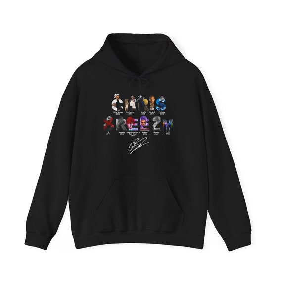 2024 Chris Breezy 11 11 Tour 2 Side VINTAGE HOODIE 2024 Chris Brown CB Etsy
