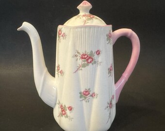 VTG Shelley Dainty Rose Spray Kaffeekanne / Teekanne 40 Unzen selten Rosa