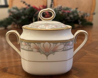 Noritake Barrymore 9737 Bone China Zuckerdose mit Deckel