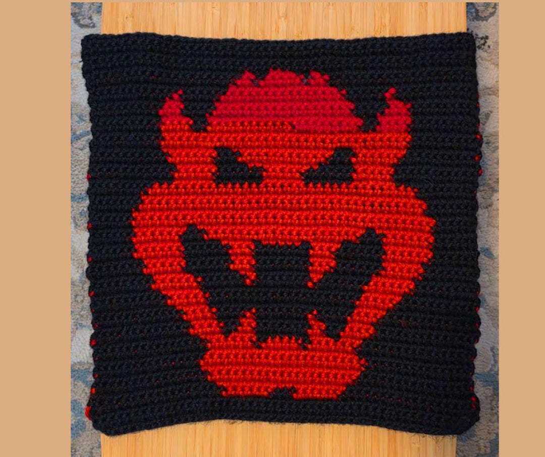Bowser Tapestry Crochet Pattern, Digital Crochet Pattern, Super Mario ...