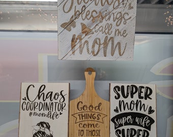 Laser Wood Art for Mother's Day!