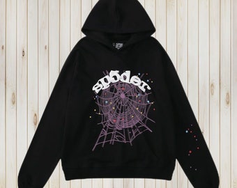 Sp5der 555555 Hoodies, Spider Web Print Hoodies, Oversized Hoodie, Hip Hop Hoodie, Unisex Sp5der Sweatshirts