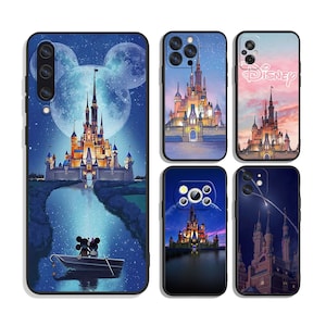 Bellissime custodie protettive Mickey Castle per iPhone e Samsung S24 S23 S22 S21 A25 A15 A54 A53 A52 A34 A33 A32 A14 A13 4G 5G