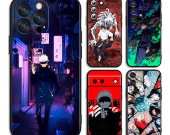 Anime Cursed Energy Sorcerer Battles Protective Phone Case for iPhone and Samsung Models