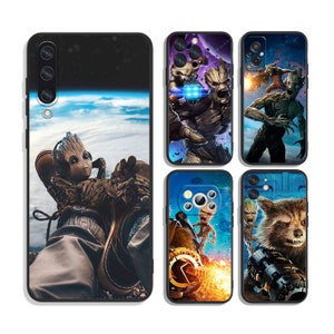 Groot Rocket Raccoon Beschermende Cases voor iPhone & Samsung S24 S23 S22 S21 A25 A15 A54 A53 A52 A34 A33 A32 A14 A13 4G 5G