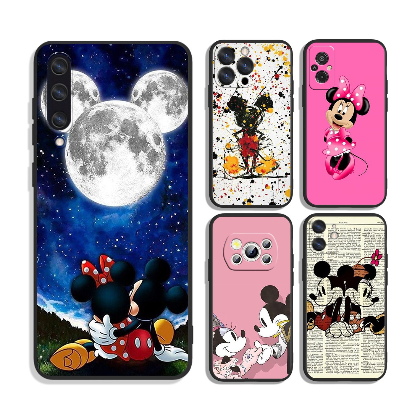 Mickey Mouse Protective Cases for iPhone & Samsung S24 S23 S22 S21 A25 A15 A54 A53 A52 A34 A33 A32 A14 A13 4G 5G