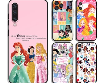 Custodie protettive Disney Princess per iPhone e Samsung S24 S23 S22 S21 A25 A15 A54 A53 A52 A34 A33 A32 A14 A13 4G 5G