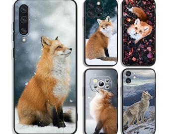 Cute Fox Protective Cases for iPhone & Samsung S24 S23 S22 S21 A25 A15 A54 A53 A52 A34 A33 A32 A14 A13 4G 5G