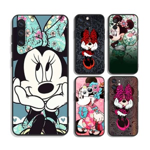 Custodie protettive divertenti Minnie Mouse per iPhone e Samsung S24 S23 S22 S21 A25 A15 A54 A53 A52 A34 A33 A32 A14 A13 4G 5G