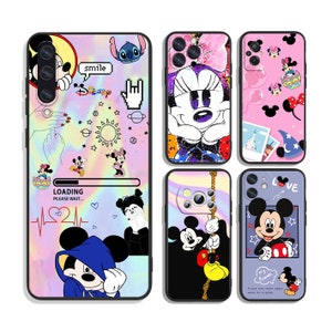 Custodie protettive divertenti di Topolino per iPhone e Samsung S24 S23 S22 S21 A25 A15 A54 A53 A52 A34 A33 A32 A14 A13 4G 5G