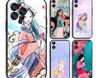Disney Prinzessin Mulan Schutzhülle für iPhone & Samsung S24 S23 S22 S21 A25 A15 A54 A53 A52 A34 A33 A32 A14 A13 4G 5G