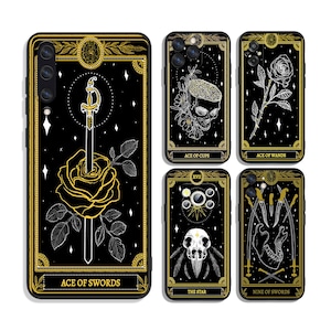 Tarot Karten Schutzhülle für iPhone & Samsung S24 S23 S22 S21 A25 A15 A54 A53 A52 A34 A33 A32 A14 A13 4G 5G