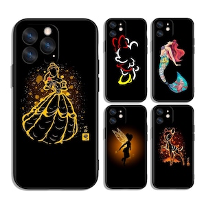 Custodie protettive Disney Art per iPhone e Samsung S24 S23 S22 S21 A25 A15 A54 A53 A52 A34 A33 A32 A14 A13 4G 5G