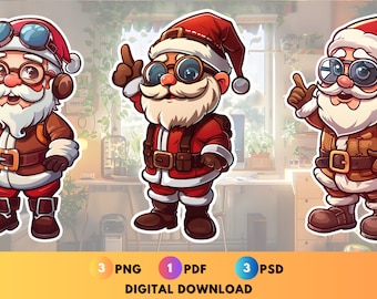 Adorable Pilot Santa Claus Png, CHRISTMAS Clipart, Christmas Png Files For Cricut, Christmas Png Cut Files