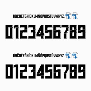 New Font Vector Jersey Alemania Euro 2024 / Font SVG, Ai, Eps, Pdf, TTF OTF / Cutting Kit, Vector File Kit Shirt Soccer. imagen 4