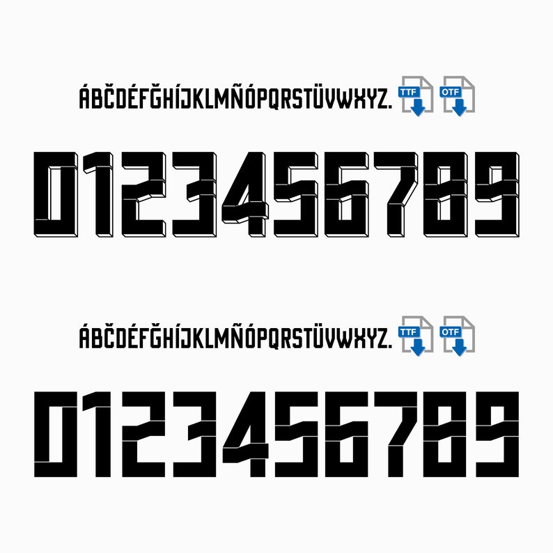 New Font Vector Jersey Alemania Euro 2024 / Font SVG, Ai, Eps, Pdf, TTF OTF / Cutting Kit, Vector File Kit Shirt Soccer. imagen 4