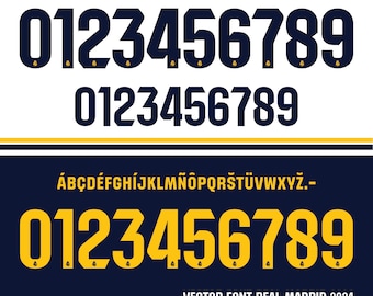 New Font Vector Jersey Real Madrid 2023/2024 / Font SVG, Ai, Eps, Pdf, *TTF | *OTF / Cutting Kit, Vector File | Kit Shirt Soccer.